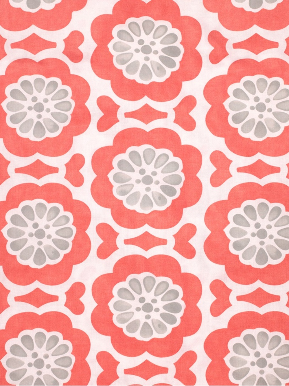 Pottery Barn Kids Coral Floral Twin Flat Sheet Only Cotton